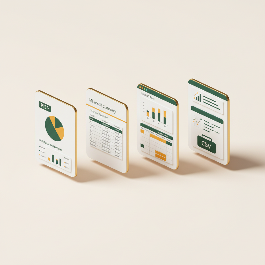 Exportable reports